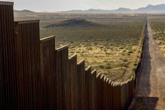 11/5/08- U.S. Mexico Border---  The newer border fence runs east of of Naco Arizona. This photos is looking back west towards Naco.  (Pat Shannahan/ The Arizona Repubic)