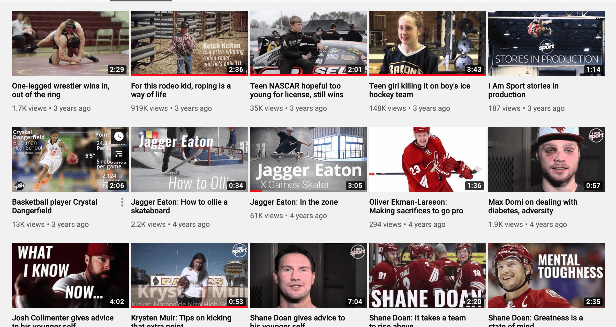 I Am Sport: Video documentaries on kid athletes